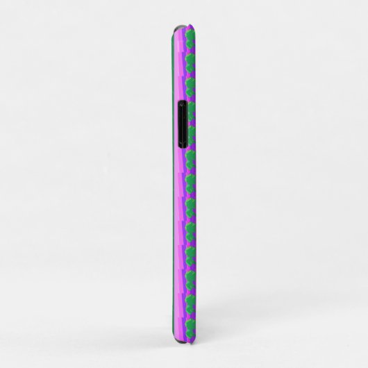 Roze Groen Paarse iPhone / iPad hoesje (Achterkant/rechts)