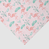 Roze groen palm blaast tropisch tissuepapier (Detail)