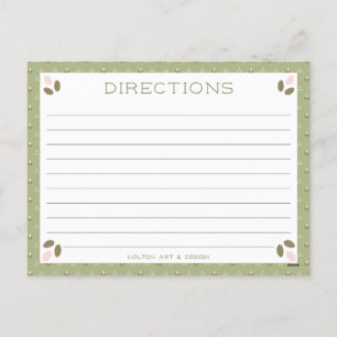  Roze & Groen Patroon Recept Kaarten Feestdagenkaart