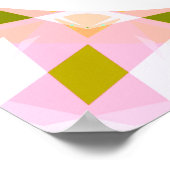 Roze Groen Per Aspera Ad Astra Motivatie Poster (Hoek)