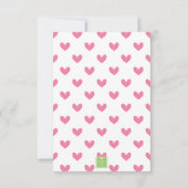 Roze & Groen Pickleball Paddle Monogram Crest Bedankkaart (Achterkant)