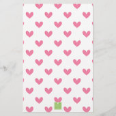 Roze & Groen Pickleball Paddle Monogram Crest Briefpapier (Achterkant)