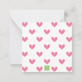 Roze & Groen Pickleball Paddle Monogram Crest Gift Notitiekaartje (Achterkant)