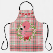 ROZE & GROEN PLAID MET ROZE FLAMINGO'S & ORNAMENTE SCHORT (Voorkant)