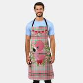 ROZE & GROEN PLAID MET ROZE FLAMINGO'S & ORNAMENTE SCHORT (Gedragen)