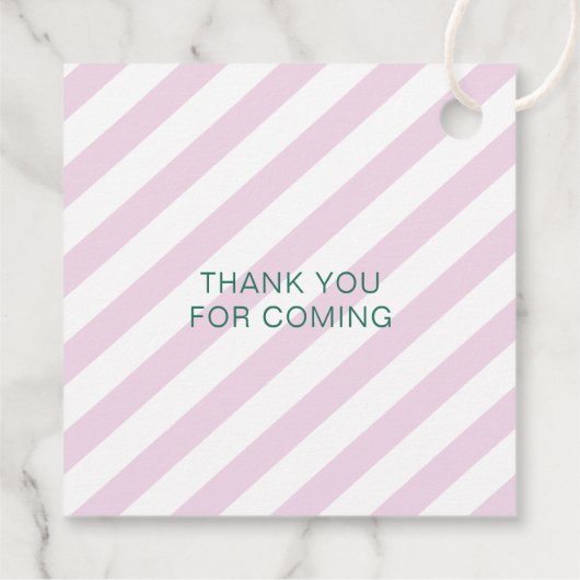 Roze Groen Retro Pickleball 30e verjaardag Bedankjes Labels (Achterkant)