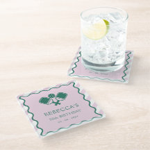 Roze Groen Retro Pickleball 30e verjaardag