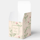 Roze Groen Retro Y2K 70s Bloempatroon Bedankdoosjes (Geopend)