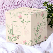 Roze Groen Retro Y2K 70s Bloempatroon Bedankdoosjes