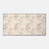 Roze Groen Retro Y2K 70s Bloempatroon Bureaumat (Voorkant)