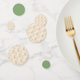 Roze Groen Retro Y2K 70s Bloempatroon Confetti