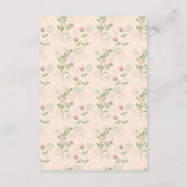 Roze Groen Retro Y2K 70s Bloempatroon Informatiekaartje (Achterkant)