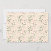 Roze Groen Retro Y2K 70s Bloempatroon Kaart (Achterkant)