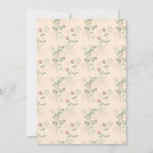 Roze Groen Retro Y2K 70s Bloempatroon Kaart (Achterkant)