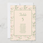 Roze Groen Retro Y2K 70s Bloempatroon Kaart (Voorkant)