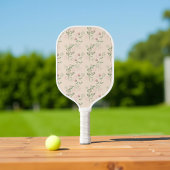 Roze Groen Retro Y2K 70s Bloempatroon Pickleball Paddle