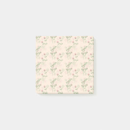 Roze Groen Retro Y2K 70s Bloempatroon Post-it® Notes