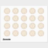 Roze Groen Retro Y2K 70s Bloempatroon Ronde Sticker (Vel)