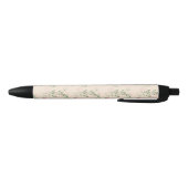 Roze Groen Retro Y2K 70s Bloempatroon Zwarte Inkt Pen (Bodem)