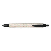 Roze Groen Retro Y2K 70s Bloempatroon Zwarte Inkt Pen (Achterkant)