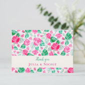 Roze Groen Roos bloemblaadjes bloementuin bruiloft (Staand voorkant)