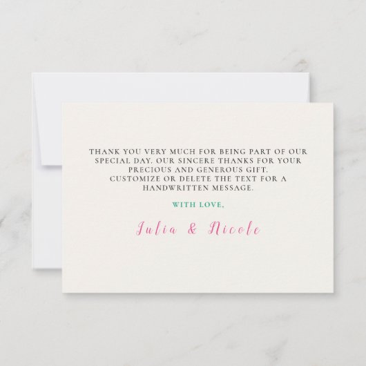 Roze Groen Roos bloemblaadjes bloementuin bruiloft (Achterkant)