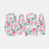 Roze Groen Roos bloemblaadjes bloementuin bruiloft Bedankdoosjes (Uitgevouwen)