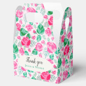 Roze Groen Roos bloemblaadjes bloementuin bruiloft Bedankdoosjes (Geopend)