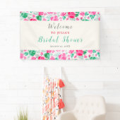 Roze Groen Roos bloemblaadjes bloementuin bruiloft Spandoek (Insitu)