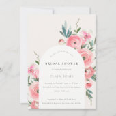 Roze groen Roos Orchid Arch Floral Vrijgezellenfee Kaart (Voorkant)