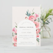 Roze groen Roos Orchid Arch Floral Vrijgezellenfee Kaart (Staand voorkant)