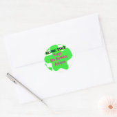 Roze Groen Slijm Verjaardag Ronde Sticker (Envelop)