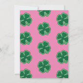 Roze Groen St. Patrick 'Lucky One Eerste Verjaarda Kaart (Achterkant)
