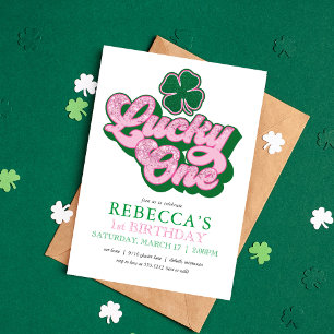 Roze Groen St. Patrick's Geluksvogel Eerste Verjaa Kaart