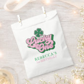 Roze Groen St. Patrick's Lucky One Eerste Verjaard Bedankzakje (Geknipt)