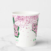 Roze Groen St. Patrick's Lucky One Eerste Verjaard Papieren Bekers (Rechts)