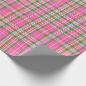 Roze & Groen Tartan Schotse ruit Cadeaupapier (Hoek)