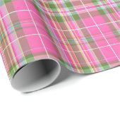 Roze & Groen Tartan Schotse ruit Cadeaupapier (Rol Hoek)
