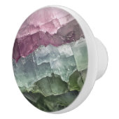 Roze Groen Toermalijn Gem Patroon Keramische Knop (Rechts)
