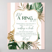 Roze groen tropisch chic dont zeggen bruid spel poster (Voorkant)