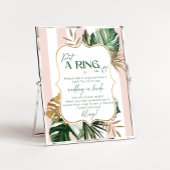 Roze groen tropisch chic dont zeggen bruid spel poster