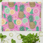 ROZE & GROEN TROPISCH ZOMERSTRAND THEMA THEEDOEK (Gevouwen)