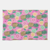 ROZE & GROEN TROPISCH ZOMERSTRAND THEMA THEEDOEK (Horizontaal)