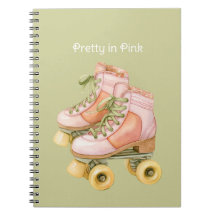 Roze Groen Veters Roller Skates
