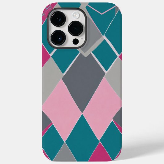 roze groen vierkant Case-Mate iPhone case (Achterkant)