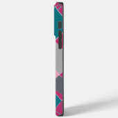 roze groen vierkant Case-Mate iPhone case (Achterkant / Links)
