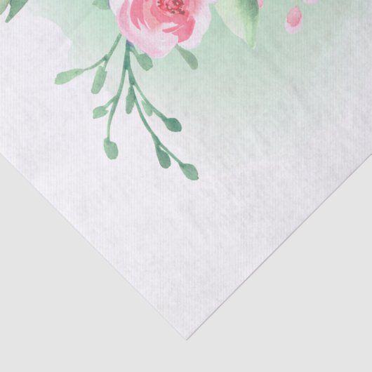roze groen waterverf boeket tissuepapier (Detail)