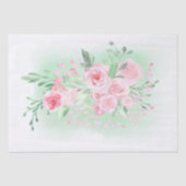 roze groen waterverf boeket tissuepapier (Voorkant)