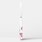 Roze Groen Wit Abstract Bloem Case-Mate iPhone Case (Achterkant / Links)