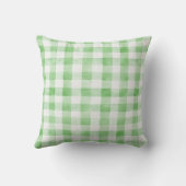 Roze Groen Wit Plaid Strepen  Kussen (Achterkant)